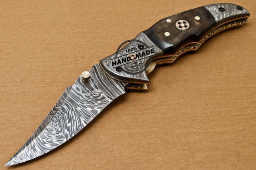 Damascus Folding Knife