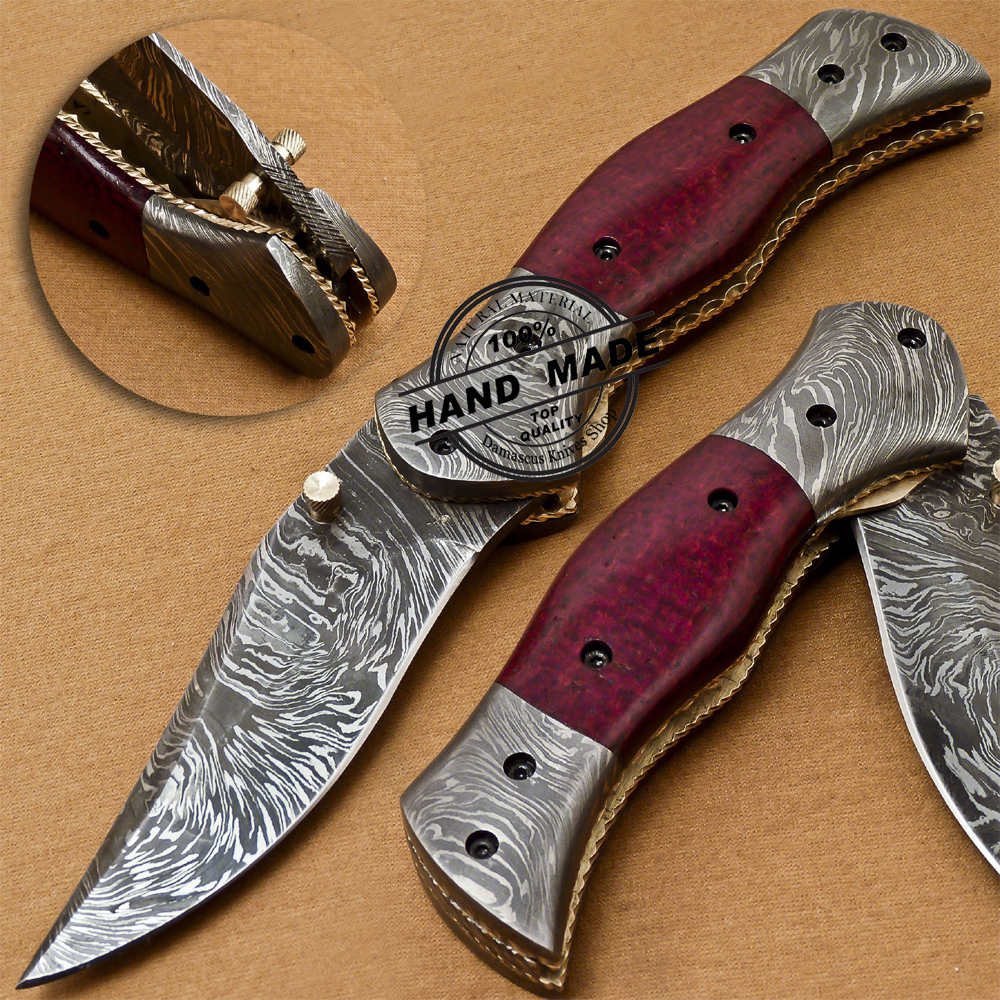 Damascus Folding Liner Lock