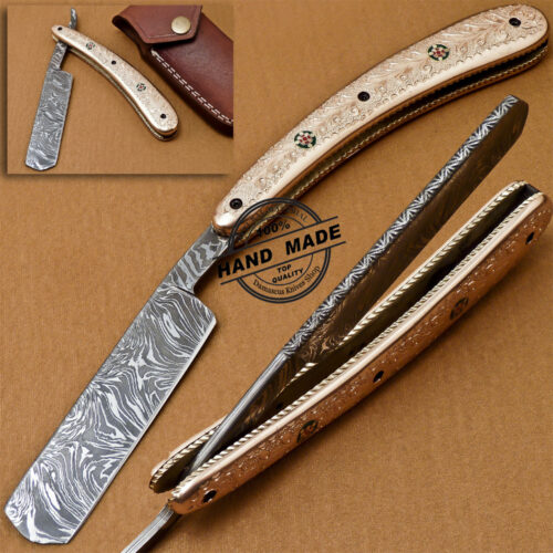 Damascus Razor Knife