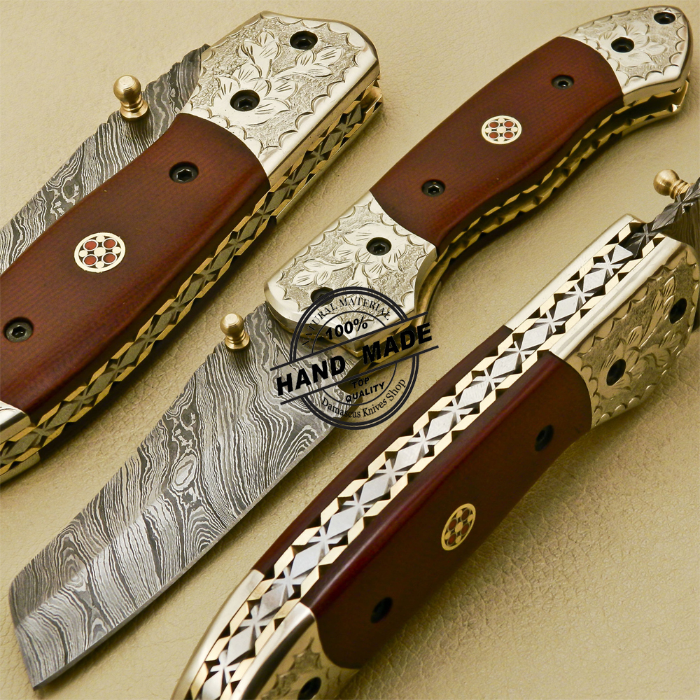 Damascus Folding Knife