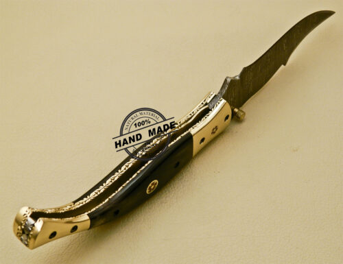 Damascus Folding Knife Custom Handmade Damascus Steel Knife 881 - Image 8