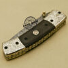 Damascus Folding Knife Custom Handmade Damascus Steel Pocket Knife With Copper Brass and Mictra Handle 875 - Image 10
