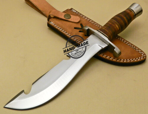 Hunting Knife Custom Handmade Stainless Steel Hunting Knife With Leather Handle Leather Sheaths 865 - Image 3