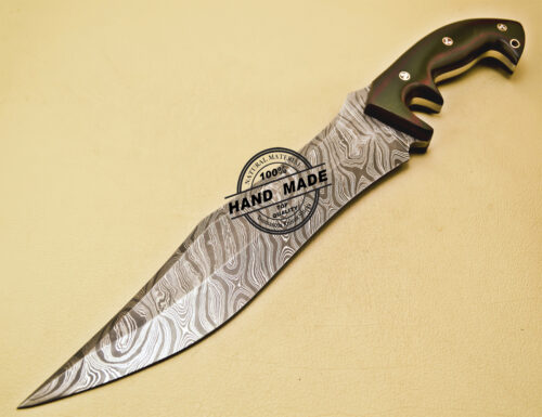 Damascus Bowie Knife Custom Handmade Damascus Steel Hunting Knife 872 - Image 3