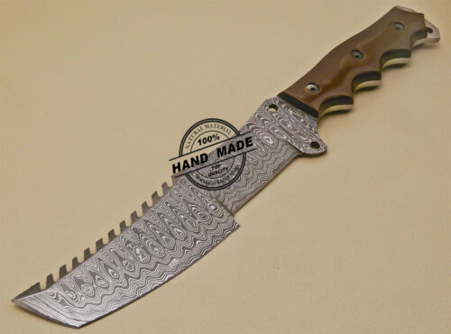 Damascus Tracker Knife Custom Handmade Damascus Knife 850 - Image 3