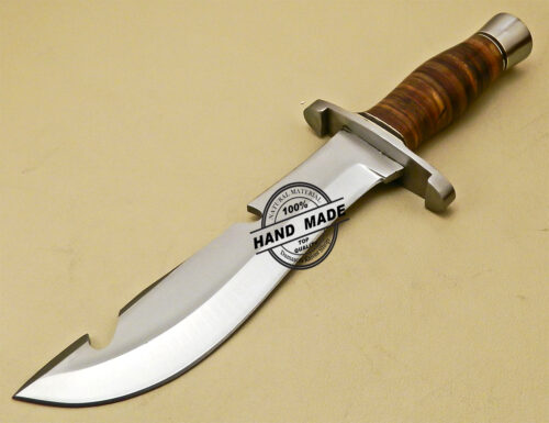 Hunting Knife Custom Handmade Stainless Steel Hunting Knife With Leather Handle Leather Sheaths 865 - Image 4