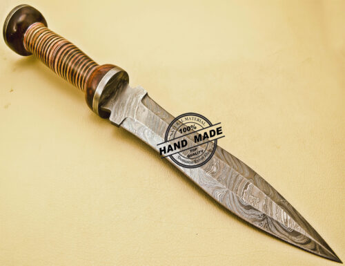 Damascus Dagger Knife Custom Handmade Damascus Steel Knife 867 - Image 4