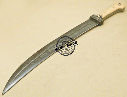 Damascus Bowie Knife Custom Handmade Damascus Steel Hunting Knife With Bone Handle 871 - Image 4