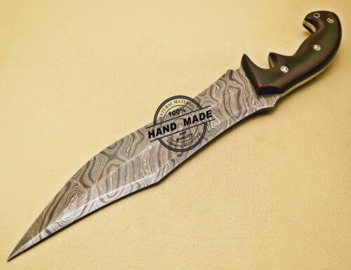 Damascus Bowie Knife Custom Handmade Damascus Steel Hunting Knife 872 - Image 4