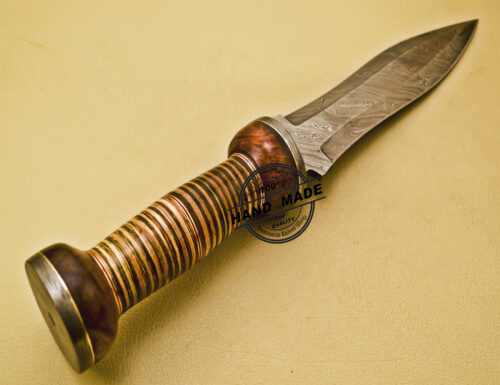 Damascus Dagger Knife Custom Handmade Damascus Steel Knife 867 - Image 5
