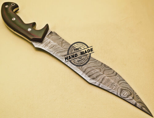 Damascus Bowie Knife Custom Handmade Damascus Steel Hunting Knife 872 - Image 5