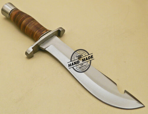 Hunting Knife Custom Handmade Stainless Steel Hunting Knife With Leather Handle Leather Sheaths 865 - Image 6