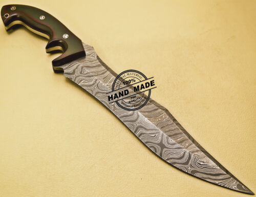Damascus Bowie Knife Custom Handmade Damascus Steel Hunting Knife 872 - Image 6