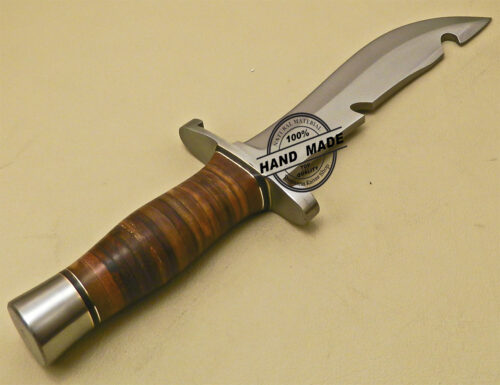 Hunting Knife Custom Handmade Stainless Steel Hunting Knife With Leather Handle Leather Sheaths 865 - Image 7