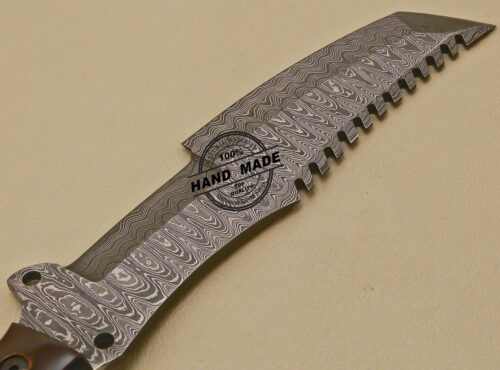 Damascus Tracker Knife Custom Handmade Damascus Knife 850 - Image 6