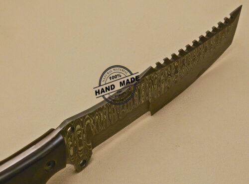 Damascus Tracker Knife Custom Handmade Damascus Knife 850 - Image 7