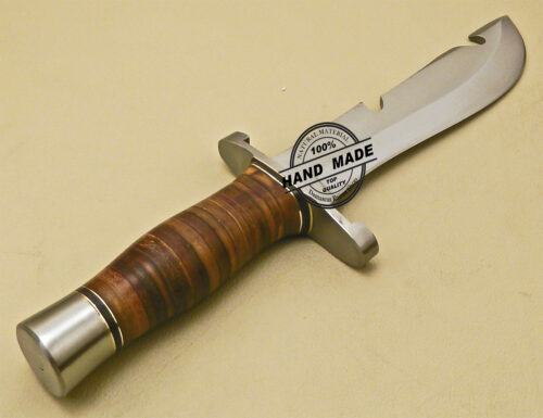Hunting Knife Custom Handmade Stainless Steel Hunting Knife With Leather Handle Leather Sheaths 865 - Image 8