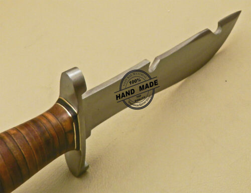 Hunting Knife Custom Handmade Stainless Steel Hunting Knife With Leather Handle Leather Sheaths 865 - Image 9