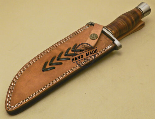Hunting Knife Custom Handmade Stainless Steel Hunting Knife With Leather Handle Leather Sheaths 865 - Image 10
