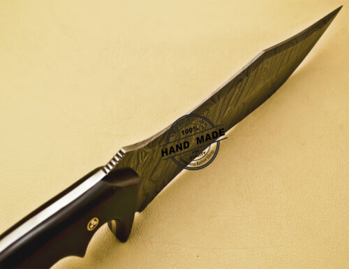 Damascus Bowie Knife Custom Handmade Damascus Steel Hunting Knife 872 - Image 10