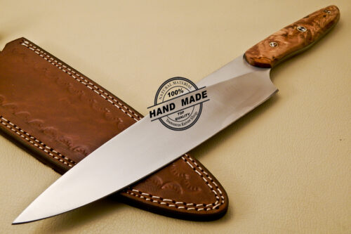 Kitchen Knife Custom Handmade Stainless Steel Kitchen Chef Knife With Cow Handle 838 - Image 3