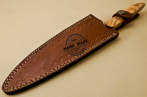 Kitchen Knife Custom Handmade Stainless Steel Kitchen Chef Knife With Cow Handle 838 - Image 9