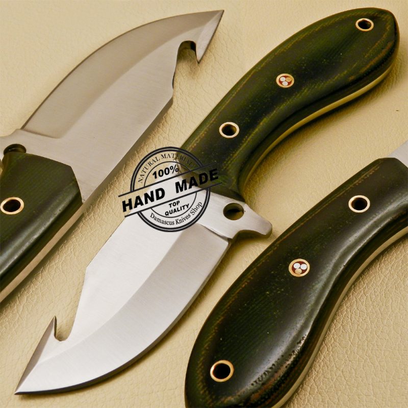 Fixed Blade Damascus Bowie Knife Custom Handmade Damascus