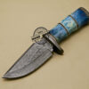 Damascus Skinner Knife Custom Handmade Damascus Steel Skinner Knife With Colored Bone Handle 861 - Image 3