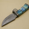 Damascus Skinner Knife Custom Handmade Damascus Steel Skinner Knife With Colored Bone Handle 861 - Image 4