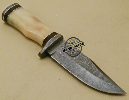 Damascus Skinner Knife Custom Handmade Damascus Steel Knife 856 - Image 4
