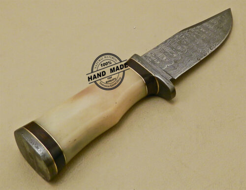 Damascus Skinner Knife Custom Handmade Damascus Steel Knife 856 - Image 5