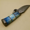 Damascus Skinner Knife Custom Handmade Damascus Steel Skinner Knife With Colored Bone Handle 861 - Image 6