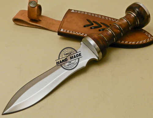 Dagger Knife Custom Handmade Stainless Steel Hunting Dagger Knife With Rose Wood Handle 860 - Image 3