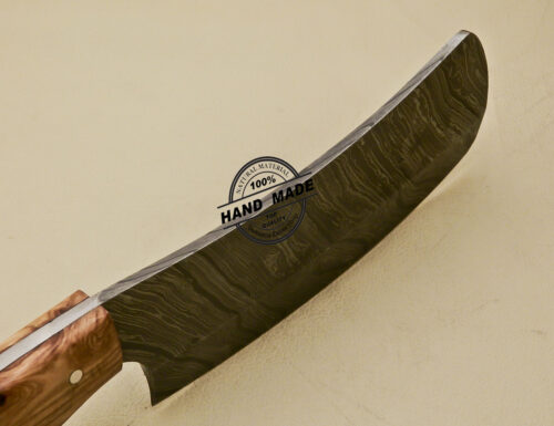Damascus Butchers Knife Custom Handmade Damascus Steel Kitchen Knife 905 - Image 7