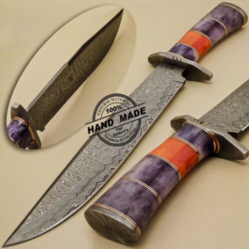 Damascus Bowie Knife