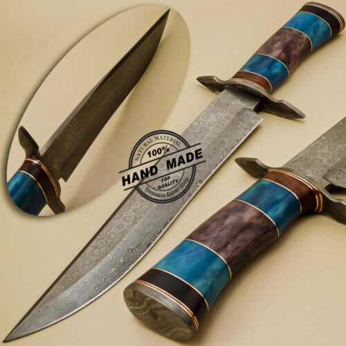 Damascus Bowie Knife