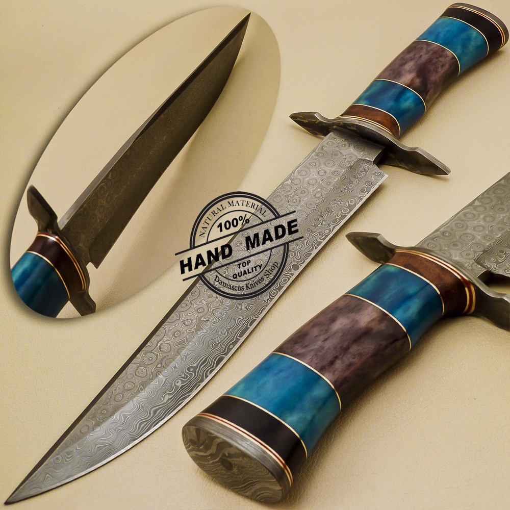 Damascus Bowie Knife