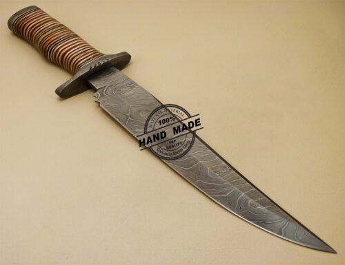 Damascus Bowie Knife Custom Handmade Damascus Steel Hunting Knife 887 - Image 6