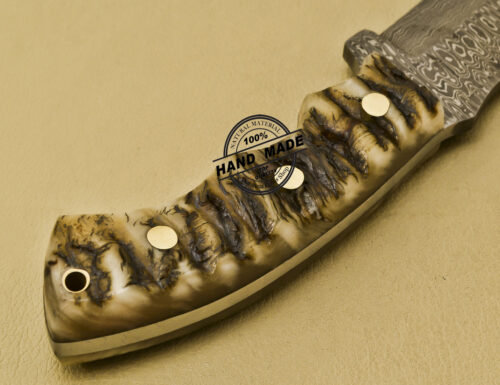 Damascus Tracker Knife Custom Handmade Damascus Steel Hunting Knife 885 - Image 8