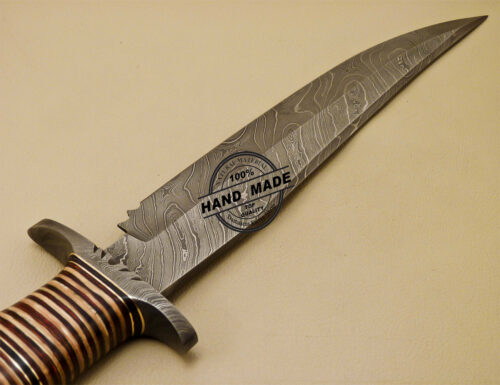 Damascus Bowie Knife Custom Handmade Damascus Steel Hunting Knife 887 - Image 8