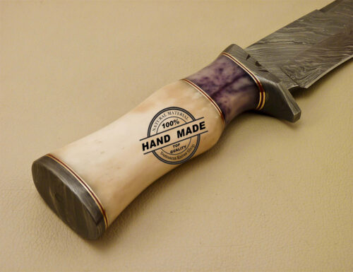 Damascus Skinner Knife Custom Handmade Damascus Steel Hunting Knife 886 - Image 10
