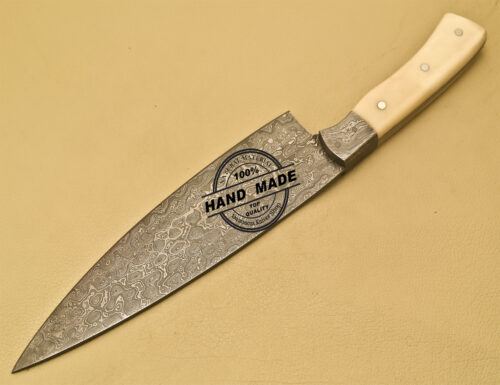 Damascus Kitchen Knife Custom Handmade Damascus Steel Chef Knife 904 - Image 4