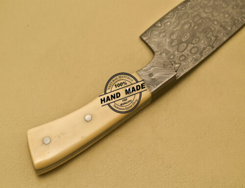 Damascus Kitchen Knife Custom Handmade Damascus Steel Chef Knife 904 - Image 11