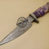 Damascus Skinner Knife Custom Handmade Damascus Steel Hunting Knife With Colored Bone Handle 894 - Image 3