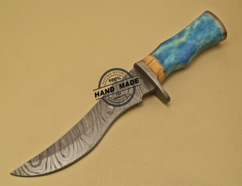 Damascus Skinner Knife Fixed Blade Handmade Damascus Steel Knife 901 - Image 2