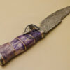 Damascus Skinner Knife Custom Handmade Damascus Steel Hunting Knife With Colored Bone Handle 894 - Image 5