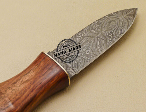 Damascus Skinner Knife Custom Handmade Damascus Steel Hunting Skinner Knife With Rose Wood Handle 895 - Image 5