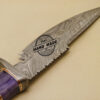 Damascus Skinner Knife Custom Handmade Damascus Steel Hunting Knife With Colored Bone Handle 894 - Image 6