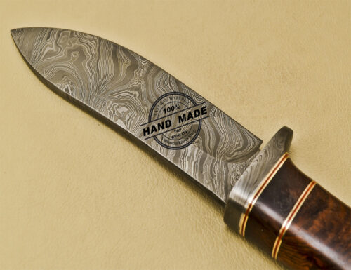 Damascus Skinner Knife Custom Handmade Damascus Steel Hunting Knife 899 - Image 3
