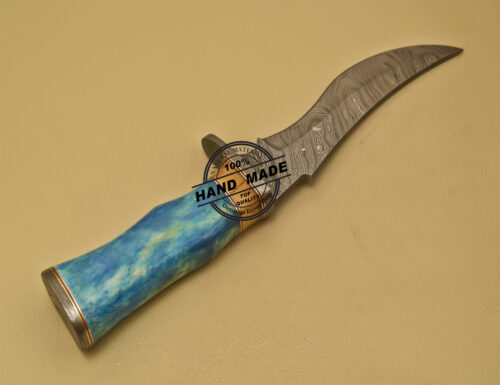 Damascus Skinner Knife Fixed Blade Handmade Damascus Steel Knife 901 - Image 5